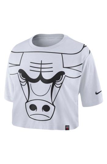 Women's Nike Chicago Bulls Women's Nba Crop Top - White