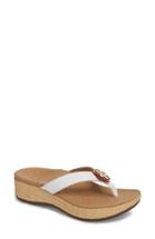 Women's Vionic Mimi Wedge Flip Flop M - White