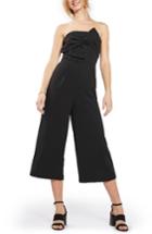 Women's Topshop Tie Twist Crop Jumpsuit Us (fits Like 0) - Black