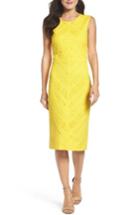 Women's Maggy London Lace Sheath Dress - Yellow