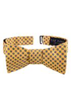 Men's Ted Baker London Grid Silk Bow Tie, Size - Yellow