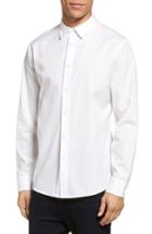 Men's Vince Reverse Placket Sport Shirt - White