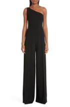 Women's Christian Siriano One-shoulder Jumpsuit (fits Like 4-6) - Black