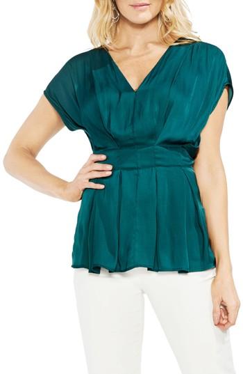 Women's Vince Camuto Cinched Waist Top, Size - Green