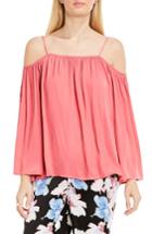 Women's Vince Camuto Off The Shoulder Blouse, Size - Coral