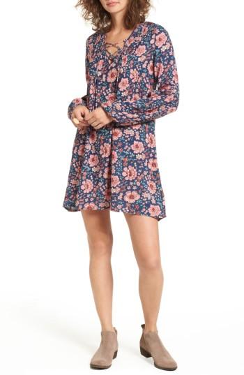 Women's Billabong Just Like Us Lace-up Shift Dress