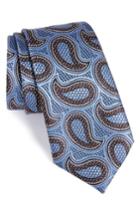 Men's Ermenegilda Zegna Paisley Silk Tie, Size - Blue