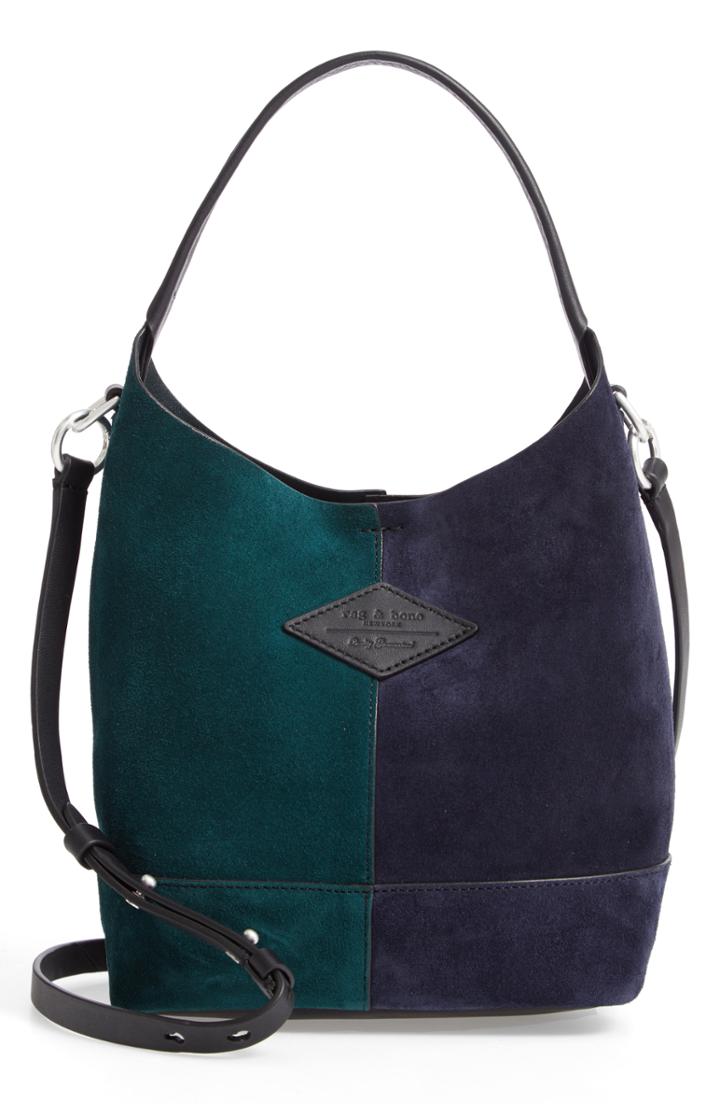 Rag & Bone Mini Camden Suede Tote - Green