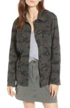 Women's James Perse Camo Cotton Military Jacket - Green
