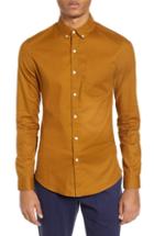 Men's Topman Classic Fit Oxford Shirt, Size - Yellow