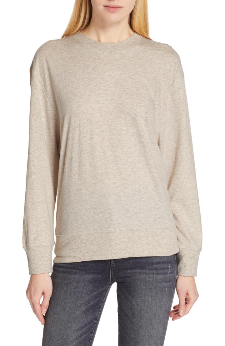 Women's Vince Pima Cotton & Alpaca Pullover