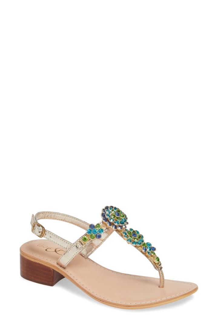 Women's Bos. & Co. Wyn Embellished Sandal -8.5us / 39eu - Metallic