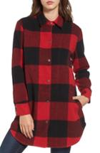 Women's Bb Dakota Eldridge Oversize Buffalo Check Shirt Jacket - Red