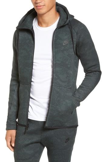 Men's Nike Sportswear Tech Fleece Zip Hoodie - Green