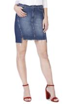 Women's Paige Ilana Step Hem Denim Miniskirt - Blue