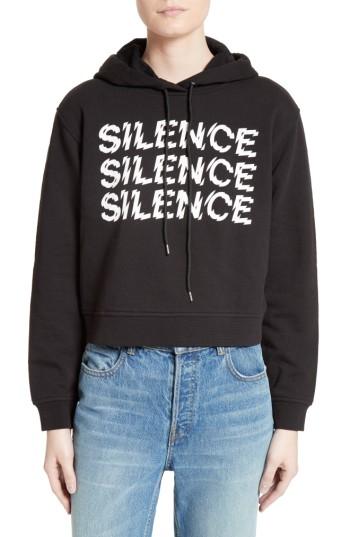 Women's Mcq Alexander Mcqueen Graphic Crop Hoodie