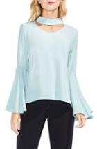 Women's Vince Camuto Choker Neck Bell Sleeve Blouse