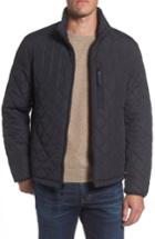 Men's Andrew Marc Faux Shearling Lined Quilted Jacket - Black