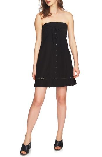 Women's 1.state Strapless Tie Front Dress - Black