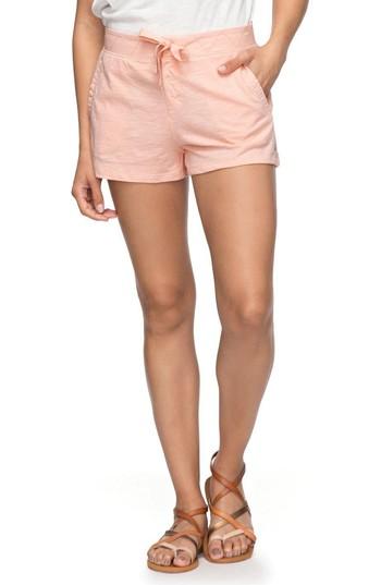 Women's Roxy Sunset Pie Cotton Shorts - Orange