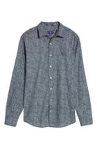 Men's Gant Regular Fit Tweed Print Sport Shirt, Size - Blue