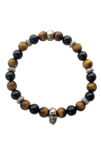 Men's Mr. Ettika Tiger's-eye Onyx Stretch Bracelet