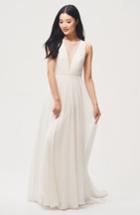 Women's Jenny Yoo Fallon Lace & Chiffon A-line Gown - Ivory