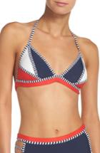 Women's Tommy Hilfiger Triangle Bikini Top - Blue