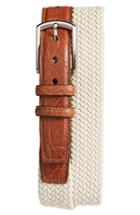 Men's Torino Belts Woven Cotton Belt - Cream Beige