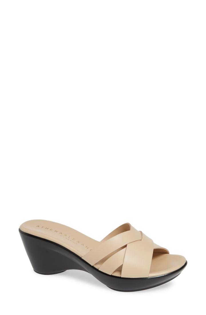 Women's Athena Alexander Riser Wedge Slide Sandal M - Beige