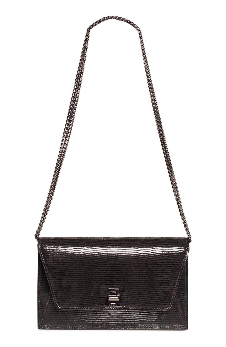 Women's Akris Anouk Lizard Embossed Wallet On A Chain -