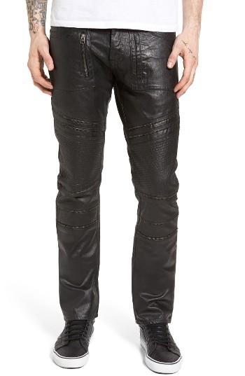 Men's Prps Demon Slim Straight Coated Jeans - Black