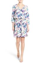 Women's Nydj 'alex' Pleat Back Drawstring Dress With Shaper - Blue