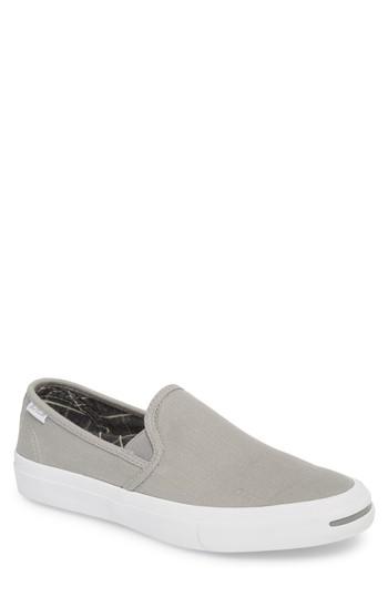 Men's Converse Jack Purcell Low Profile Slip-on Sneaker M - Grey