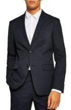 Men's Topman Skinny Fit Textured Suit Jacket R - Blue
