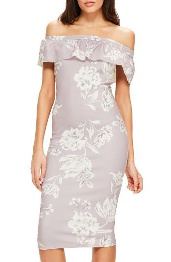 Women's Missguided Bardot Off The Shoulder Midi Dress