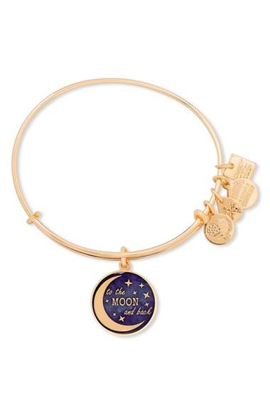 Women's Alex And Ani 'to The Moon And Back' Adjustable Wire Bangle