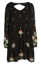 Women's Free People Embroidered Minidress - Black