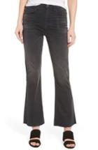 Women's Current/elliott The Kick High Waist Crop Flare Jeans - Black