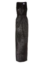 Women's Js Collections Velvet Twist Gown - Black