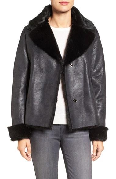 Women's Vince Camuto Faux Shearling Coat