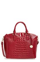 Brahmin 'medium Duxbury' Croc Embossed Leather Satchel - Brown