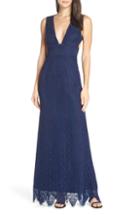 Women's Foxiedox Charlie Plunge Lace Evening Dress - Blue