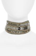 Women's Steve Madden Embellished Bandanna Choker, Size - Green