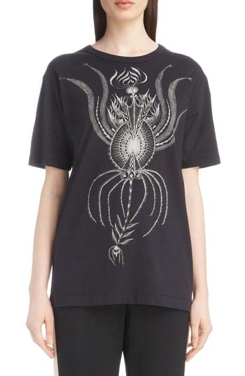 Women's Dries Van Noten Botanic Print Tee - Black