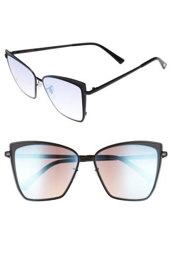 Women's Diff Becky 57mm Sunglasses - Black/ Grey