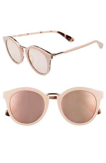 Women's Kate Spade New York Joylyn 50mm Round Sunglasses - Pink Havana