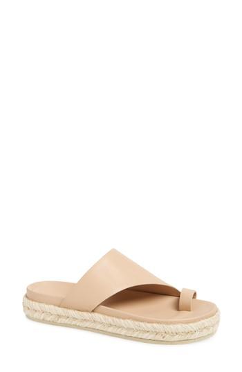 Women's Sigerson Morrison Espadrille Toe Loop Sandal .5 M - Beige