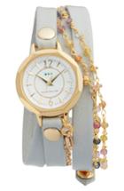 Women's La Mer Nolita Leather Wrap Strap Watch, 22mm