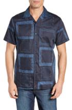 Men's Robert Graham Mori Classic Fit Patchwork Sport Shirt - Blue